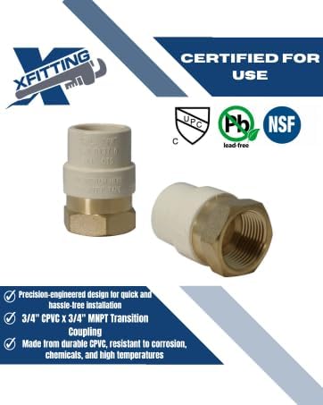 25 Pack XFITTING 3/4" Female CPVC Adapter, FNPT CPVC Coupling - Image 6