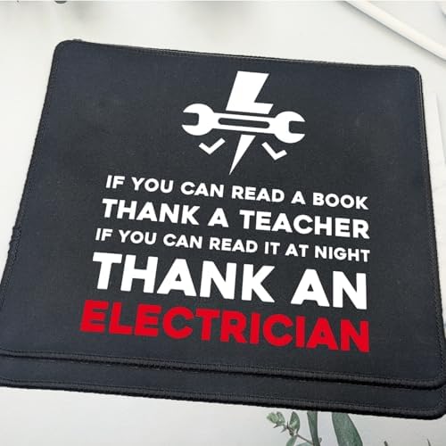 Funny Electrician Mouse Pad, Electrical Engineer Trade Worker Present, Work - Image 3