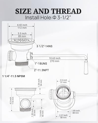 3-1/2 Inch Commercial Sink Drain - Image 6