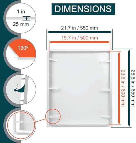 20" x 24" White Metal Access Panel - Image 2