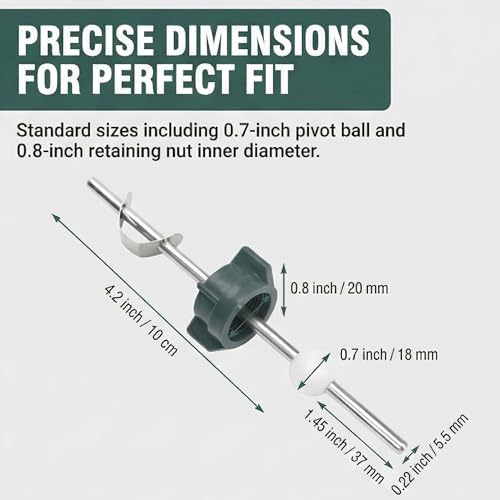 Lavatory Pop Up Center Piece Assembly, Metal Bathroom Sink Stopper Replacement - Image 5