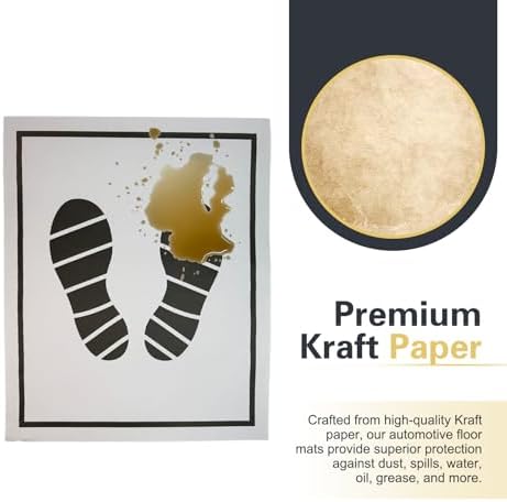 30 PCS Car Paper Floor Mats, Disposable Kraft Paper Floor Pads, Temporary - Image 3