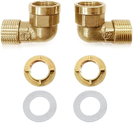1/2 Inch NPT Male to 1/2 Inch Female 90°Elbow 2pcs by Aolemi