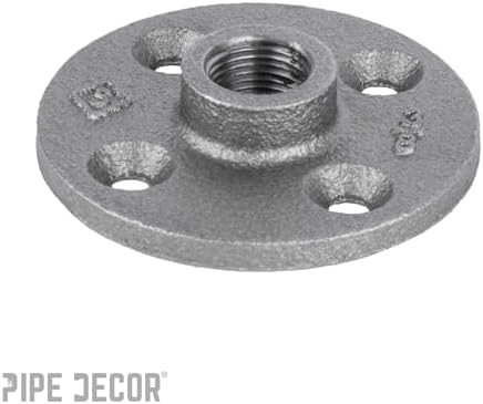 PIPE DECOR 3/8" Malleable Iron Floor Flange 10 Pack, Industrial Steel Grey Fits - Image 5