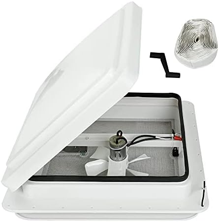 14" RV Roof Vent for Camper Trailer Universal White Lid Roof Vent by caqeg