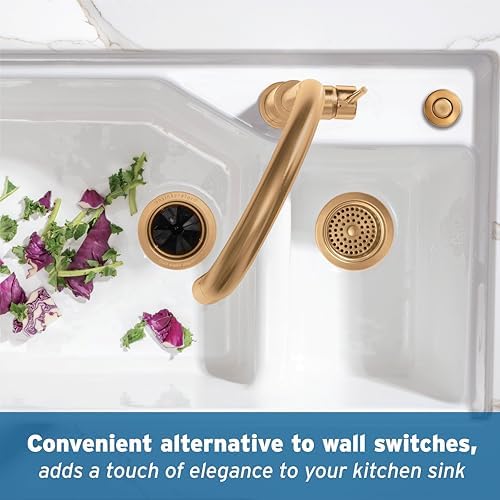 INSINKERATOR Air Switch Sink Top Decorative Button, Brushed Bronze - Image 3