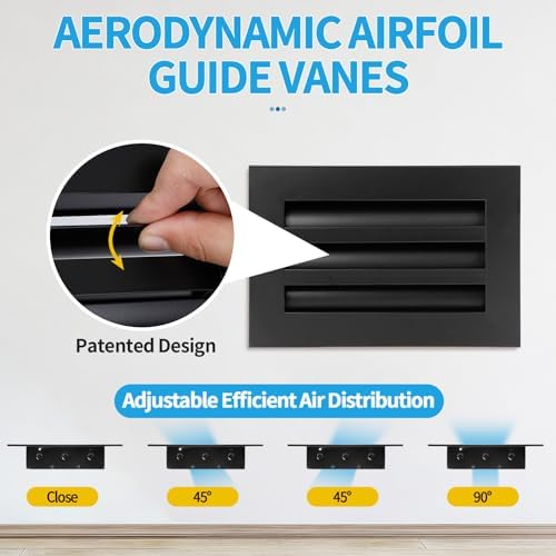 10x6 Modern AC Vent Cover, Decorative Air Vent Register Grille - Image 2