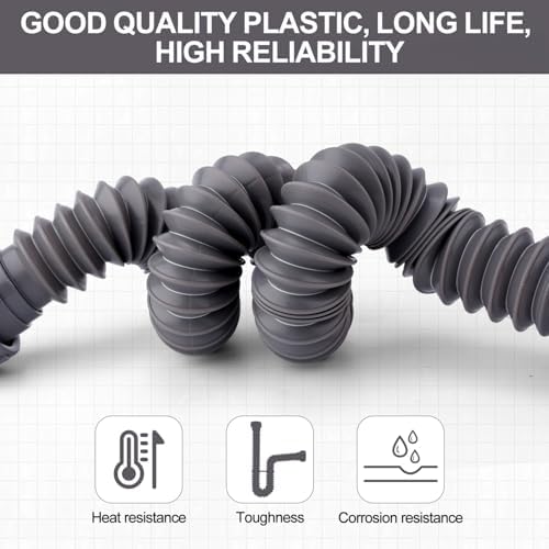 Sink Drain Kit, 1-1/2 Inch Expandable Flexible P-Trap 7.5 Inch - Image 6
