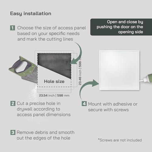 Vent Systems 24'' x 24'' Inch White Metal Access Panel - Image 4
