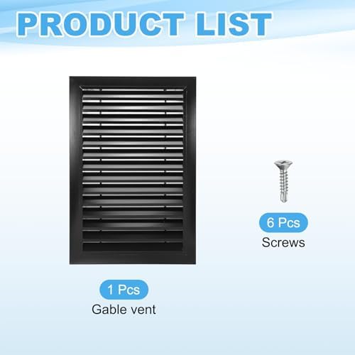 PATIKIL 24 x 16 Inch Gable Vent, 14 x 22 Inch Duct Opening Size - Image 3