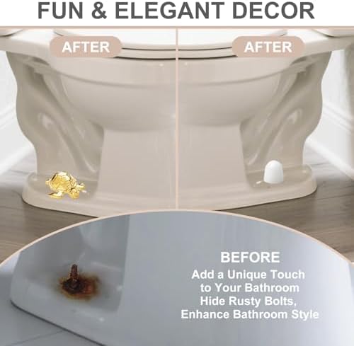 Ceramic Sea Turtle Toilet Bolt Covers, 2 Pack, Decorative Bathroom - Image 2