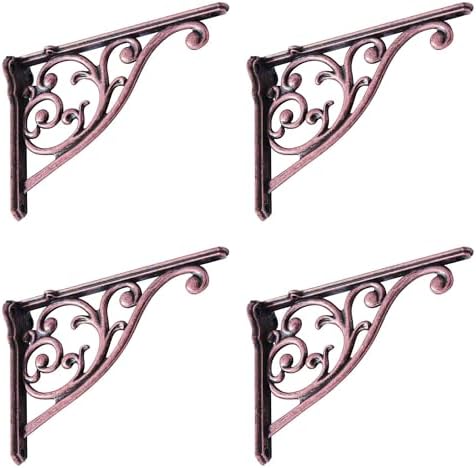 Khtumeware Ornate Decorative Shelf Brackets, 12 inch Big wall Mounted Shelving by khtumeware