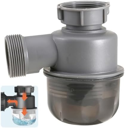 Sink Trap 1 1/2'' P-Trap Replacement Upgrade Visible Removable Easy to Clean by QruiLanTu