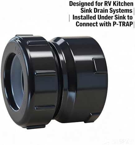 Lesso 1-1/4 Inch ABS P-Trap Adapter, 2 Pack - Image 3