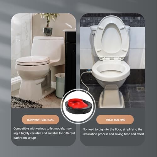 WOONEKY Wax Ring Toilet Seal Offset Toilet Flange Ring Leakproof Universal Fit - Image 5
