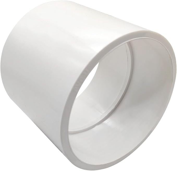 4" PVC Pipe Coupling Slip SCH40 White | Connector Adapter Pipe Fitting by Fitvell