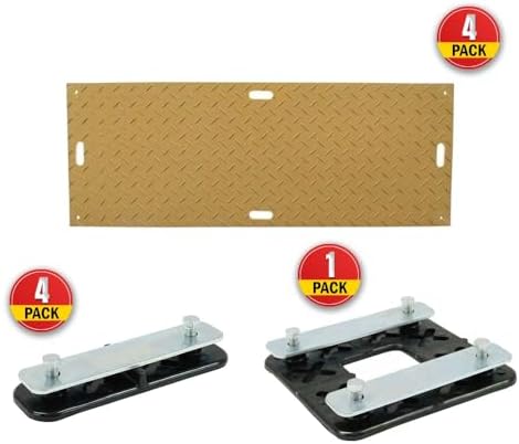 4 Pack 2' x 6' - 1/2" Heavy Duty Ground Protection Mats - Image 2
