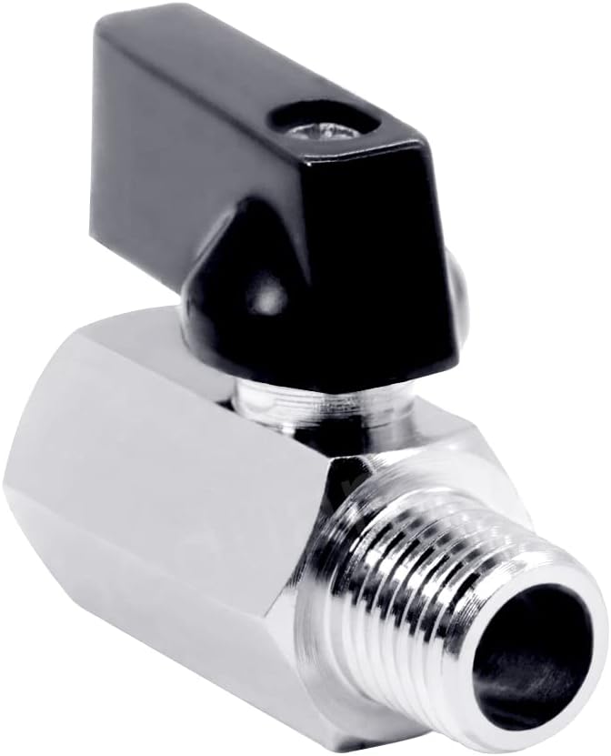 Beduan 1/8" Brass Mini Ball Valve NPT Female x Male Shut-Off Valve 2PCS - Image 4