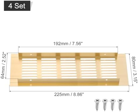 uxcell Air Vents Cover, Rectangle Louvered Ventilation Grille - Image 2