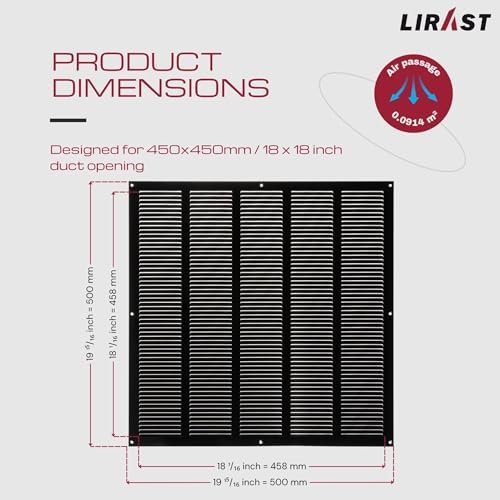 18x18 Vent Cover with Built-in Screen - Image 6