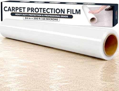 Carpet Protection Film 24" x 200 ft, Durable Temporary Stair Carpet Protector by LindasEssentials