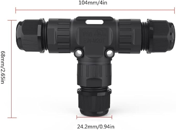 IP68 Waterproof Cable Connector 3-Pin 3 Way Junction Box | Outdoor Electrical - Image 8