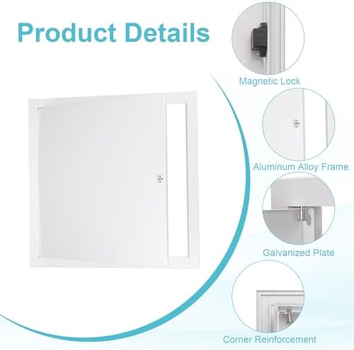 PATIKIL Drywall Access Panel 17x17 Inch, Aluminum Frame Wall Hole Cover - Image 3