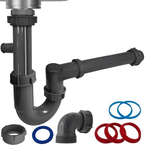 1-1/2" Sink Drain Trap Plumbing Kit by Unknown
