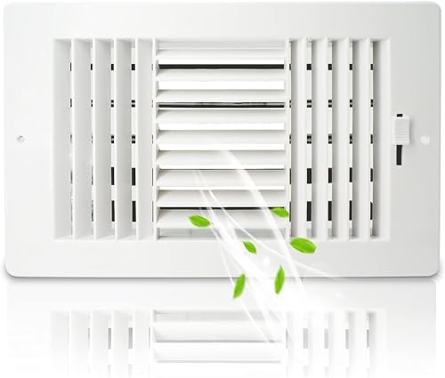 12" x 6" FanGoFast Ceiling Register Air Vent Cover Three-Way Plastic by FanGoFast