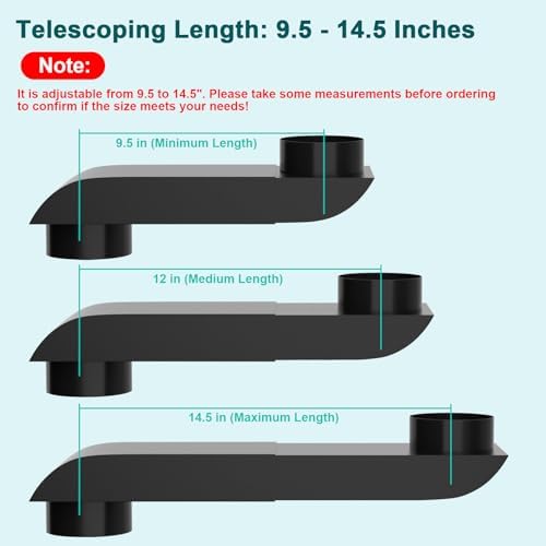 Periscope Dryer Vent, 9.5-14.5" Adjustable Dryer Vent Upgraded 304 Stainless - Image 2