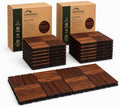 20 PCS Interlocking Deck Tiles, Crossed Pattern 12"x12" Acacia Wood Outdoor by Unknown