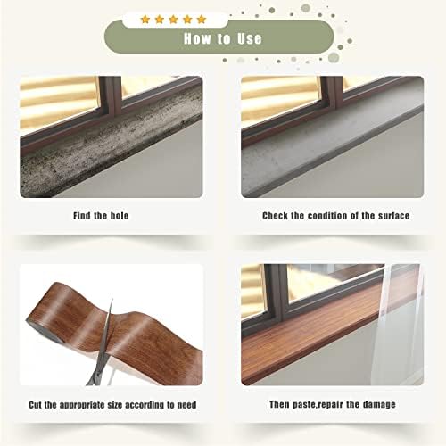Besezx Wood Grain Repair Tape, 2.4" X180'', Self Adhesive Wood Grain Repair - Image 4