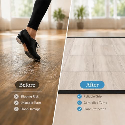 Flooring Inc's 3/8" Thick Interlocking Lightweight Plastic Practice Dance Floor - Image 4
