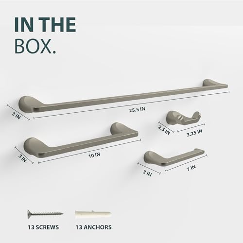Mega Handles Bathroom Accessory Set Satin Nickel - Image 3