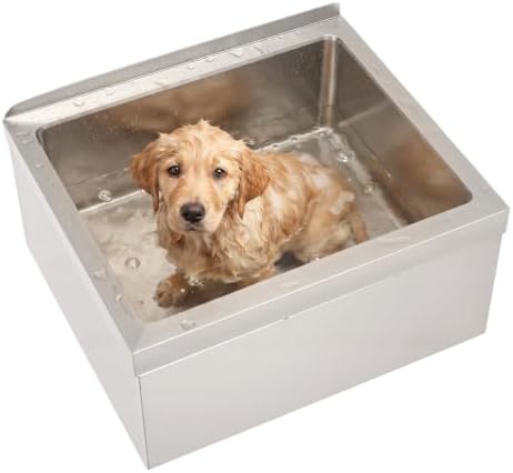 24" x 24" x 13" Commercial Floor Mop Sink, 304 Stainless Steel Utility Mop Basin by Unknown