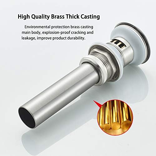 Bathroom Sink Drain with Strainer Basket Hair Catcher Anti-Explosion Anti Clog - Image 6