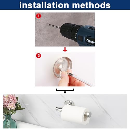 NearMoon Bathroom Toilet Paper Holder, Premium SUS304 Stainless Steel Rustproof - Image 6