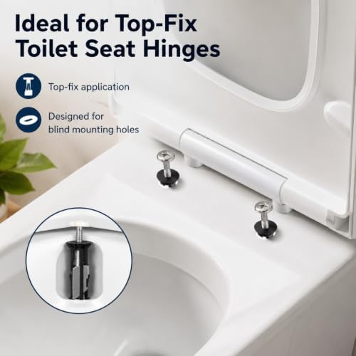 Heavy Duty Toilet Seat Fastener Bolt Kit, Toilet Seat Screws Replacement Kit - Image 3
