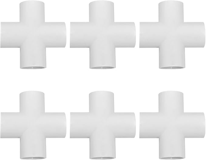 4 Way 3/4 SCH40 Flush Cross PVC Fitting Pipe Connector - Image 2