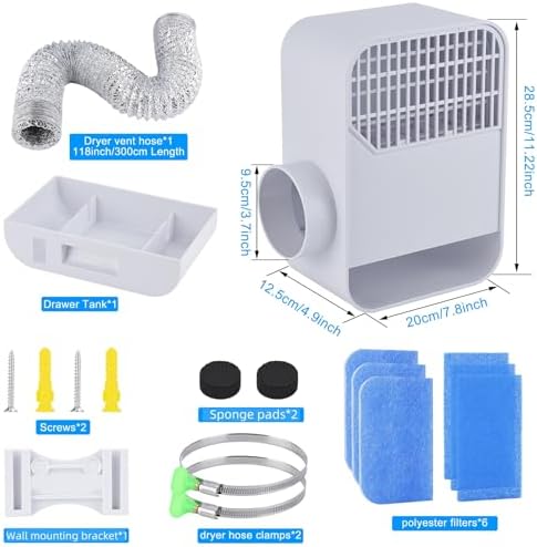 3-in-1 Indoor Dryer Vent Kit, Upgrade Energy Efficient Dryer Lint Trap - Image 3