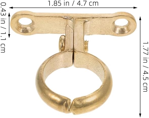 DOITOOL 2Pack Brass Pipe Bracket Clamp Heavy Duty Wall Mounted Clamps Tube - Image 5