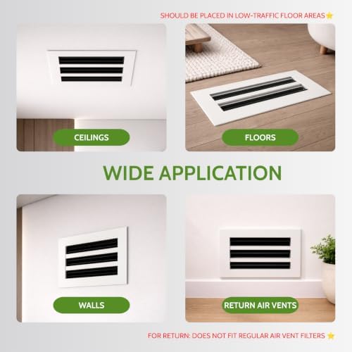 Modern Air Vent Cover 6x6 – Slim Design Aluminum Linear Slot Diffuser, - Image 7