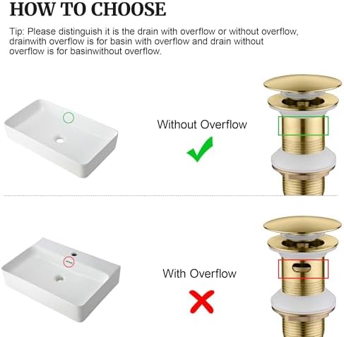 Ultimate Unicorn Pop up Sink Drain, Without Overflow Hole, Brushed Gold - Image 7
