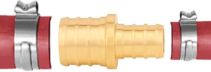 Uenede Brass 3/4 to 1/2 Inch PEX Coupling Crimp Pipe Tube Fitting Kit 15PCS | - Image 3