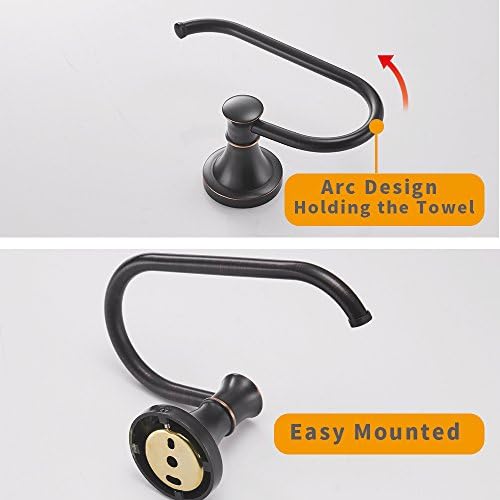 BESy Toilet Paper Holder Wall Mount Bathroom Roll Holder Oil Rubber Bronze - Image 6