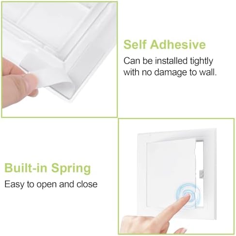 1 Pack Self Adhesive Access Door Panels, Push to Open Wall Access Hole Cover - Image 4