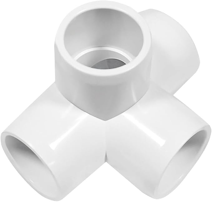 DSY 1/2" 4 Way Elbow PVC Pipe Fitting Adapter 4 Way SCH40 Connector - Image 6