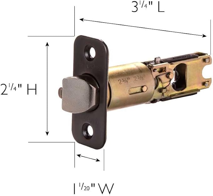 Design House Pro Series Entry Door Latch, Oil Rubbed Bronze | 2-Way Adjustable - Image 2