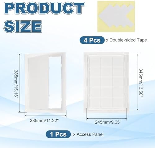PATIKIL Access Panel for Drywall 14x10 Inch, 1 Set ABS Plastic Wall Hole Cover - Image 2