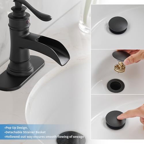 BWE Bathroom Drain Assembly Without Overflow, Sink Drain Stopper - Image 4